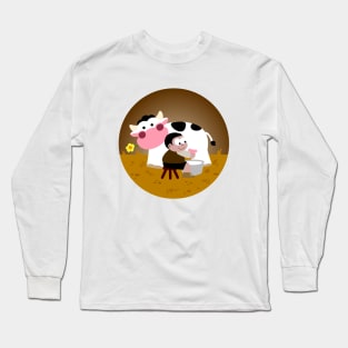 Milking Boy Long Sleeve T-Shirt